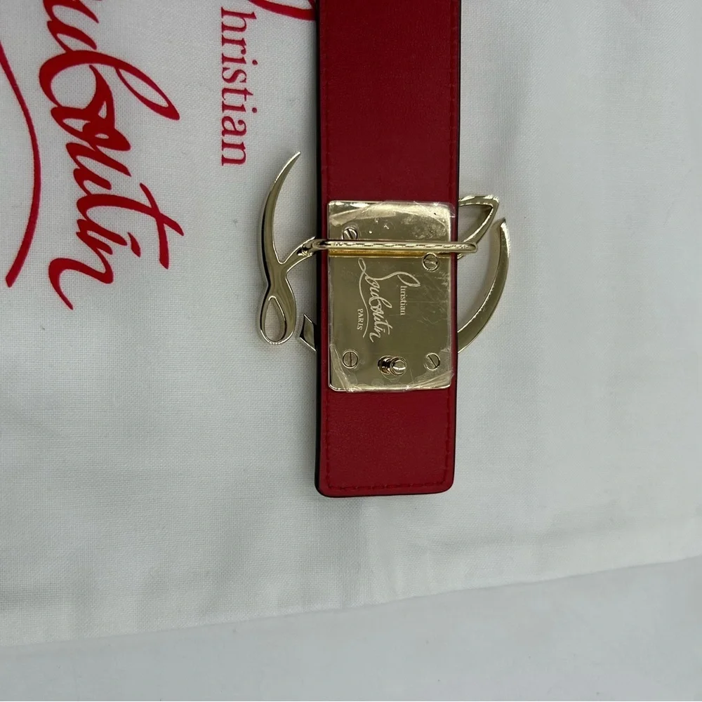Women's Christian Louboutin CL logo belt size 85 cm/34 inches made in Italy